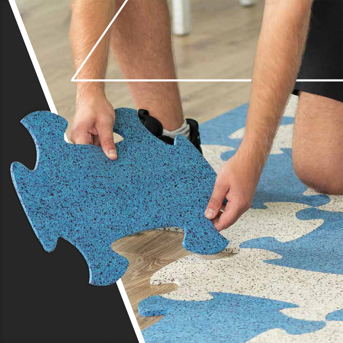Home Gym Mat | Interlocking Protective Floor Covering Gym Tiles