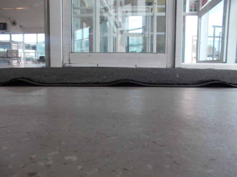 Corrugation of loose laid mats.